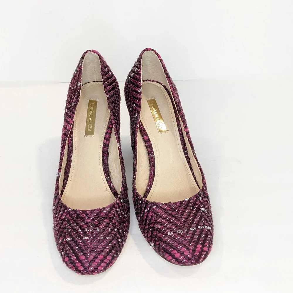 Louise et Cie tweed wool blend heels